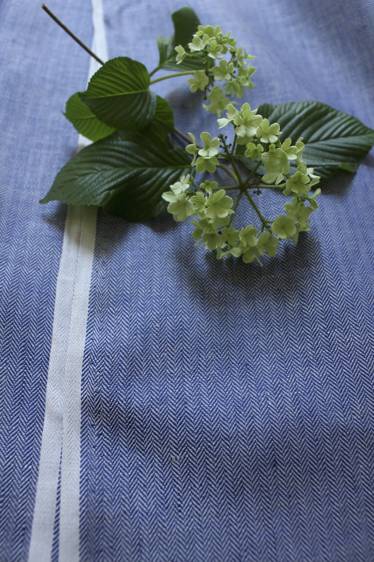 LINNET Linen herringboneC#18ダークグレー×ネイビー